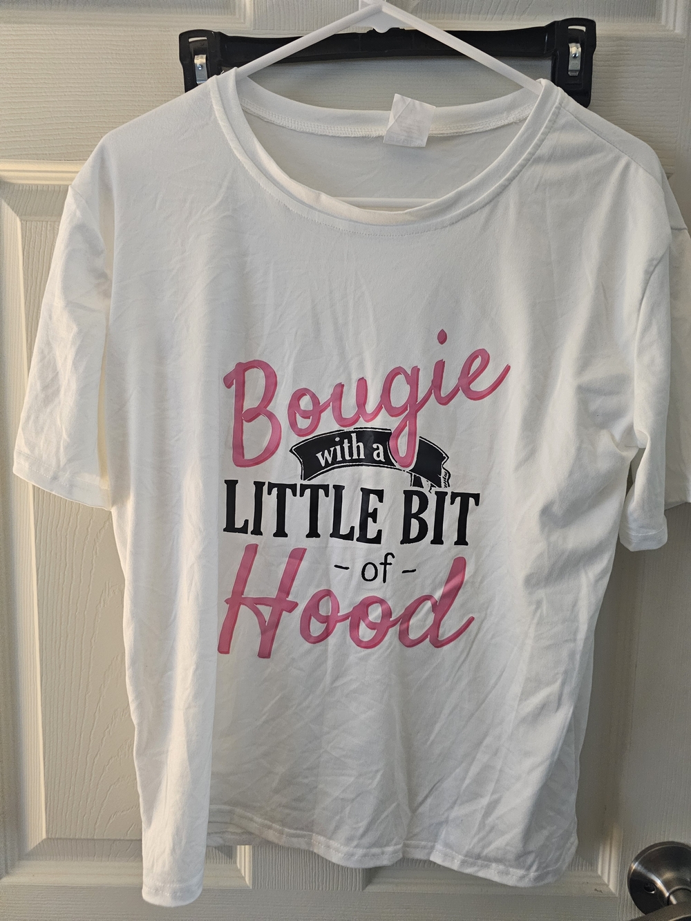 White Kids' Graphic Tee - Bougie with a Little Bit of Hood